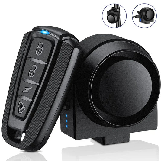 Wireless Motorcycle Anti-Theft Alarm – USB Rechargeable Vibration Alarm | 115 dB