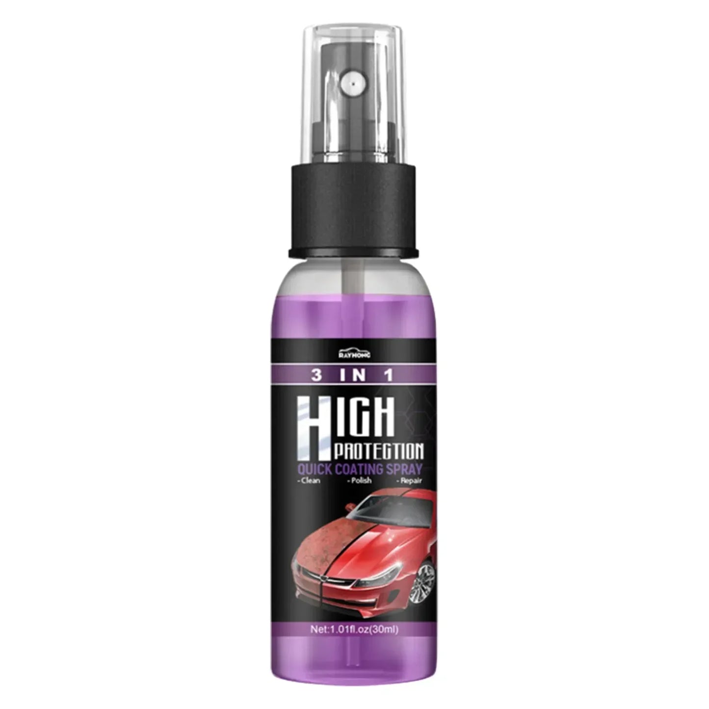 Spray de revestimento cerâmico 3 em 1 – cera, polimento e reparo de riscos
