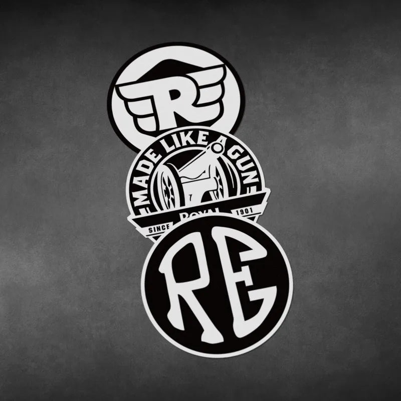 Retro Waterproof Reflective Motorcycle Stickers – 2Pcs Decals for Fuel Tank, Helmet & Fender
