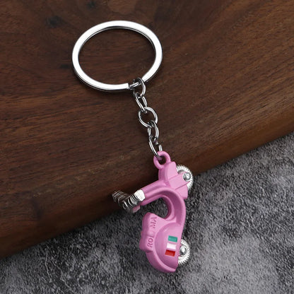 Mini Scooter Keychain – Vintage 3D Metal Moped Key Ring