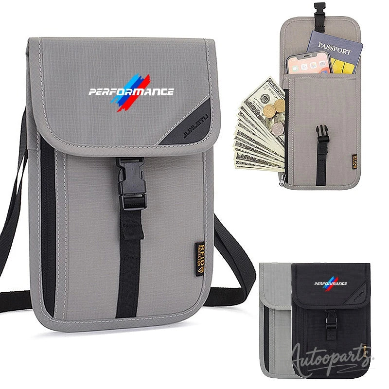 กระเป๋าคล้องคอใส่หนังสือเดินทางแบบ RFID Performance – กระเป๋าเดินทางพร้อมช่องใส่บัตรประจำตัว