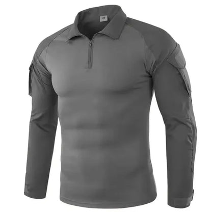 Men's Tactical Long Sleeve Hiking Shirt – Breathable Outdoor Camouflage Top