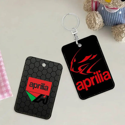 Racing Motorcycle Card Holder with Keyring – PU Leather Wallet