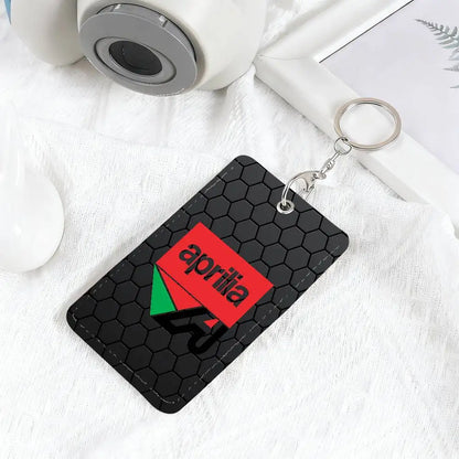 Racing Motorcycle Card Holder with Keyring – PU Leather Wallet