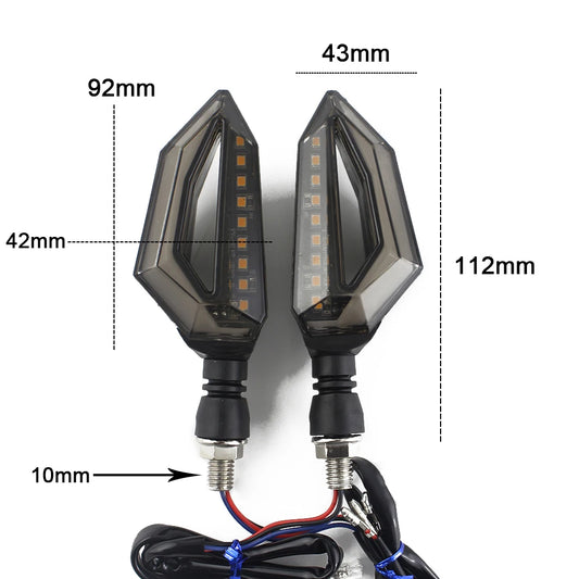 Motorcycle Dual Color LED Turn Signal & DRL Running Light – Plug & Play 12V