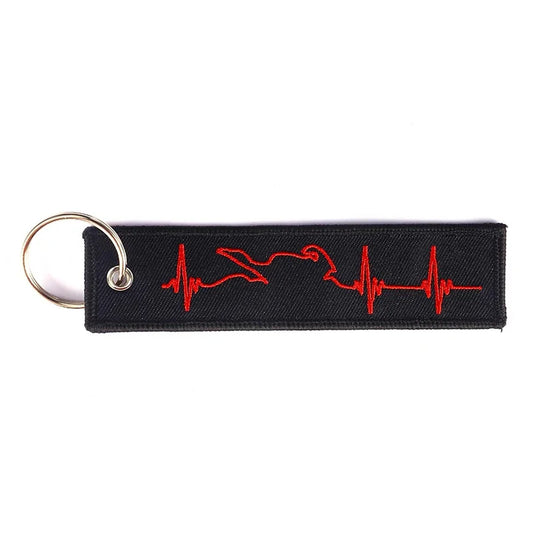 Motorcycle Heartbeat Keychain – Zinc Alloy Biker Key Chain