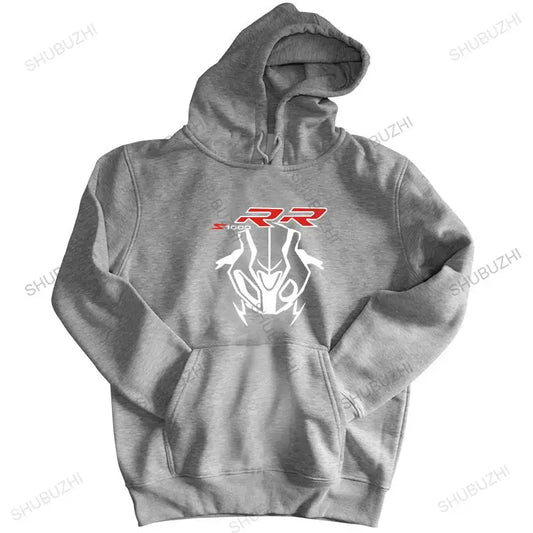 Motorcycle Zip-Up Hoodie for Riders – Slim Fit Moto Print