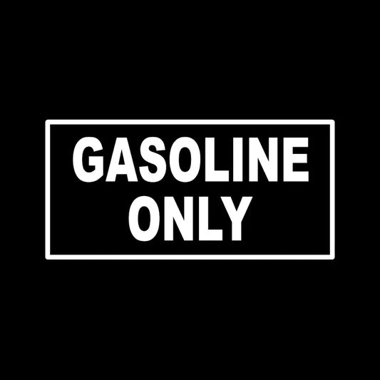 Gasoline Only Fuel Cap Decal – Waterproof PVC Vinyl Sticker for Cars & Motorcycles