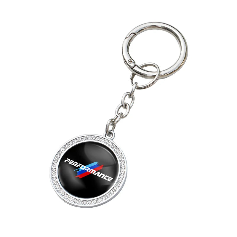 Rhinestone Premium Keychain Motorcycle