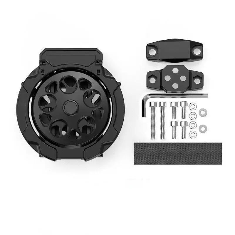 ที่วางแก้วติดแฮนด์แบบพับได้ – ขายึดเครื่องดื่ม ABS CNC พร้อมกังหันหมุน