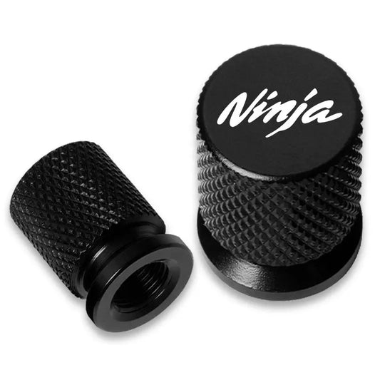 CNC Aluminum Motorcycle Tire Valve Stem Caps – Ninja Logo | 2PCS