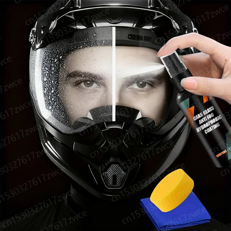 疎水性撥水スプレー 100ml — ヘルメットバイザー・自動車ガラス・フロントガラス用防雨コーティング