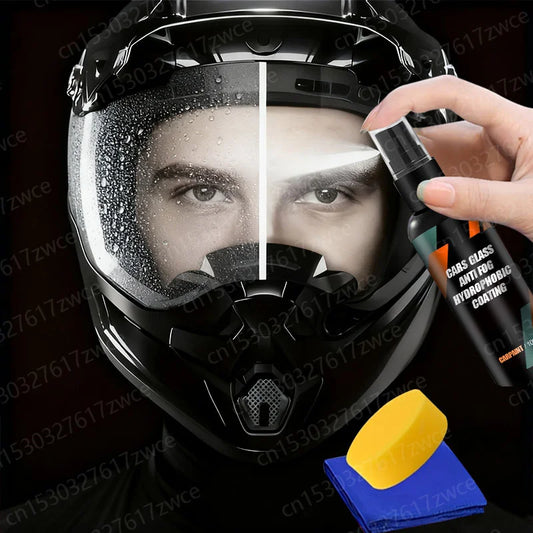 Hydrophobic Water Repellent Spray 100ml — Helmet Visor, Car Glass & Windshield Anti-Rain Coating