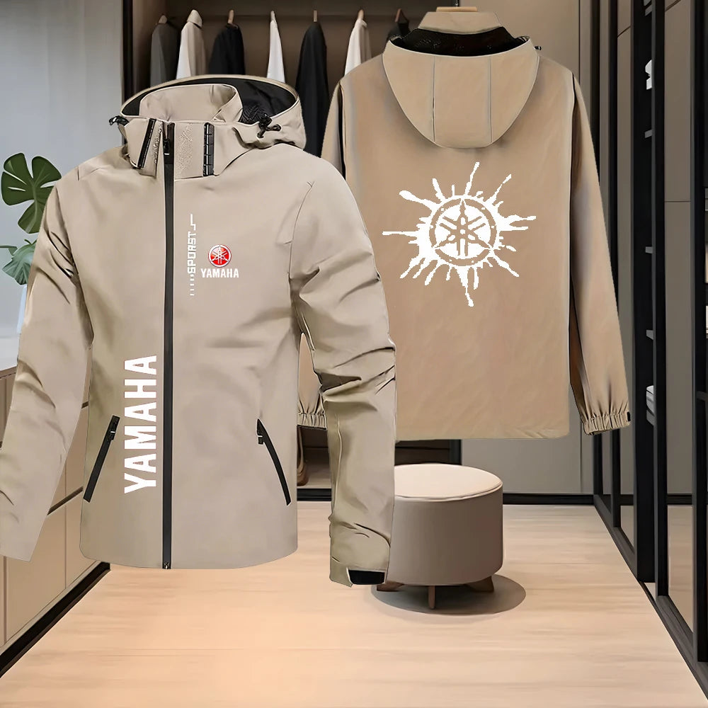 เสื้อแจ็กเก็ตฮู้ดถอดได้สำหรับผู้ชาย – เสื้อคลุมกลางแจ้งกันลมและกันน้ำ