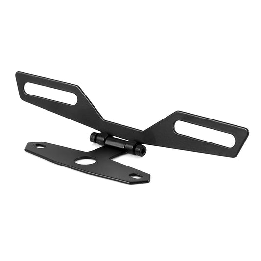 Folding Motorcycle License Plate & Taillight Bracket – Adjustable Aluminum Alloy Mount
