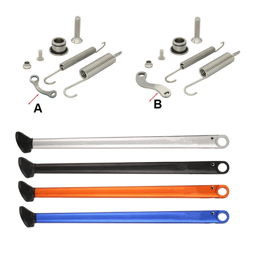 CNC Aluminum Enduro Kickstand with Spring Kit – XC / EXC / XCW | 2 Styles, 4 Colors