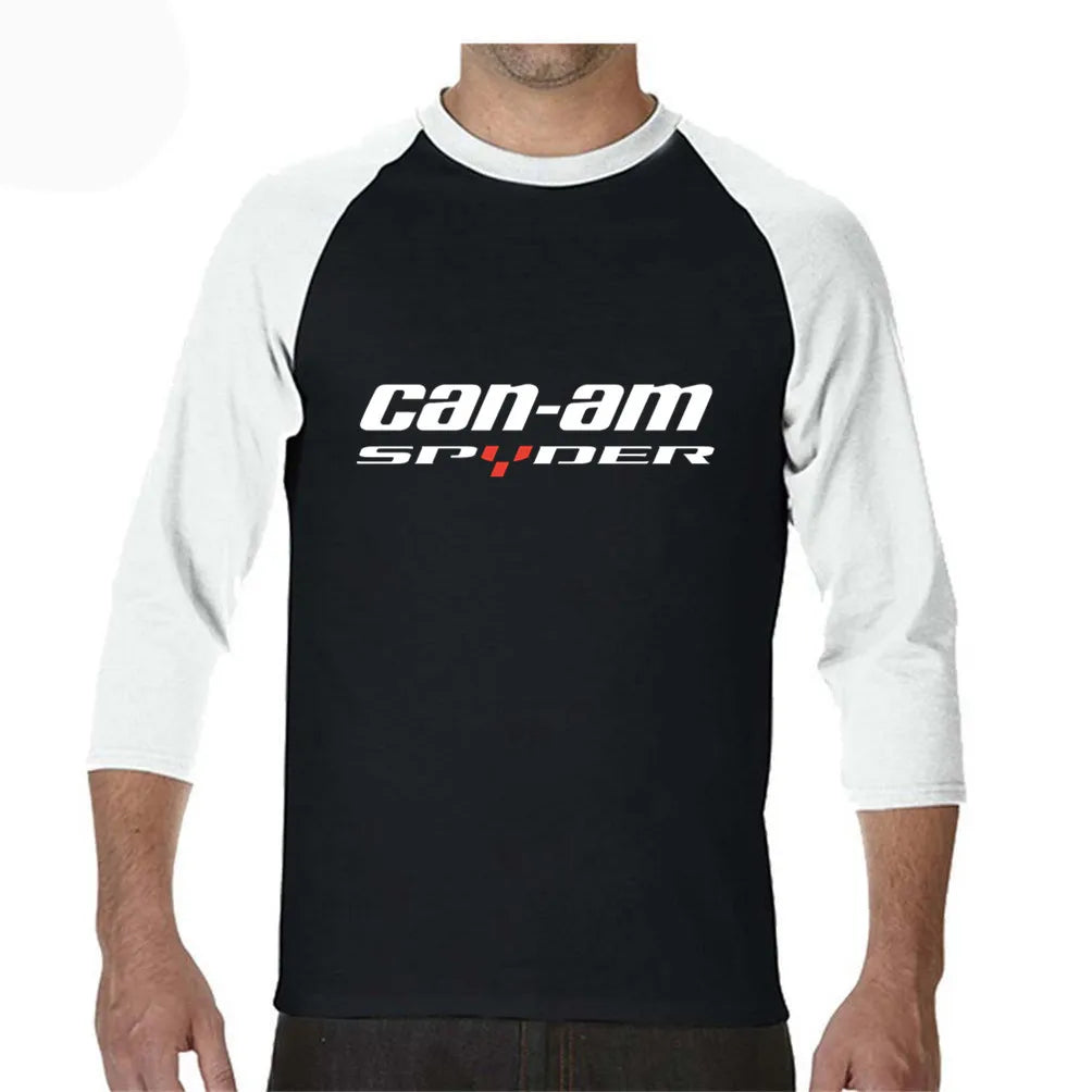 Maglietta grafica da uomo a maniche lunghe per motocicletta – T-shirt in cotone per motociclisti