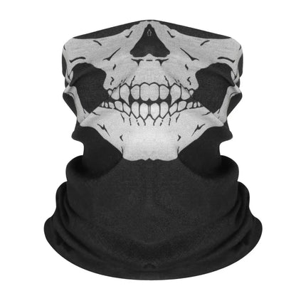 Skull Face Bandana Neck Gaiter – Breathable Outdoor Headwear for Cycling & Moto