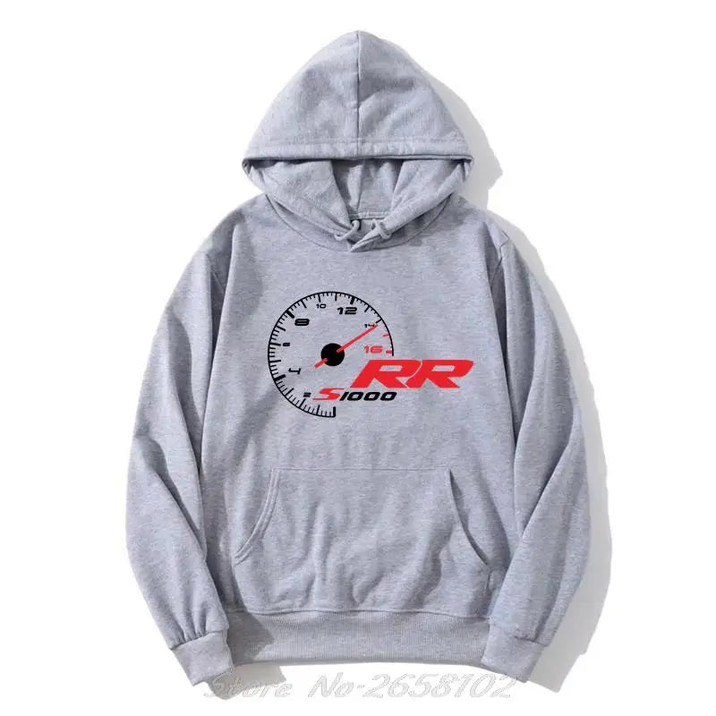 S1000RR Tachometer Graphic Hoodie – Cotton Fleece | Zip-Up or Pullover | 4 Colors