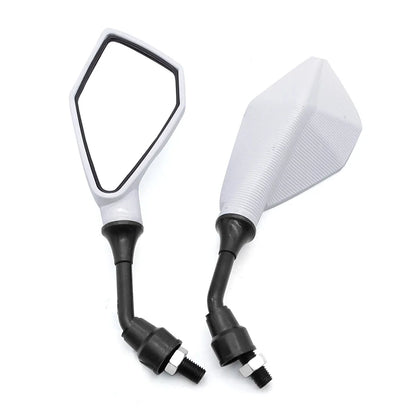Wide-Angle Adjustable Rearview Mirrors – 10mm ABS Universal Motorcycle Bicycle (Pair)
