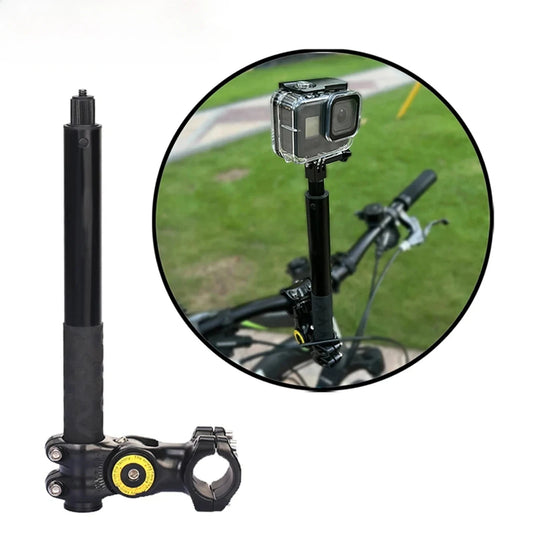 Motorcycle Handlebar Mount Invisible Selfie Stick – Action Camera Monopod