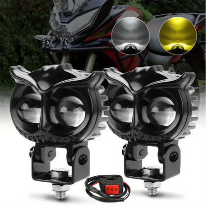 12V Dual-Color Motorcycle LED Fog Light