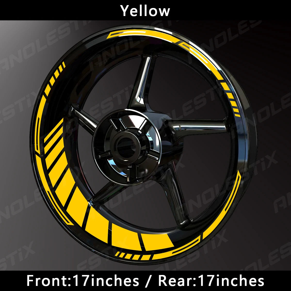 Reflective Motorcycle Wheel Rim Stickers – 17 Inch Hub Decals