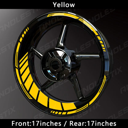 Reflective Motorcycle Wheel Rim Stickers – 17 Inch Hub Decals