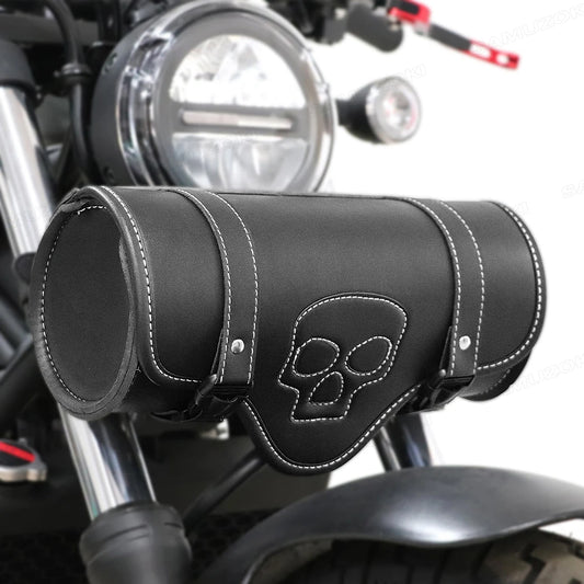 Skull Motorcycle Tool Bag – Retro Fork Handlebar Bag