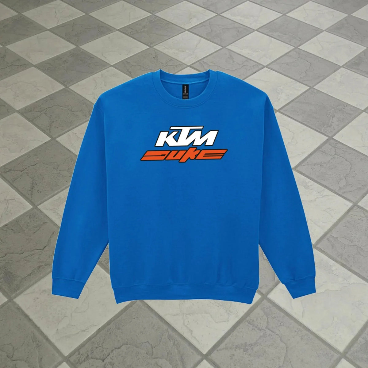 Motorcycle Graphic Sweatshirt – Fleece Crew Neck, Sizes S–XXXL