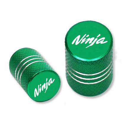 CNC Aluminum Motorcycle Tire Valve Stem Caps – Ninja Logo | 2PCS