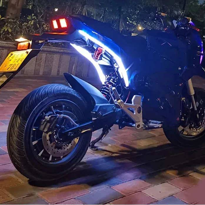 แถบไฟเลี้ยว DRL LED แบบยืดหยุ่นสำหรับรถจักร – 2 ชิ้น