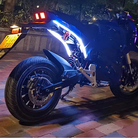 Flexibler LED-Tagfahrlicht- und Blinklichtstreifen für Motorräder – 2 Stück