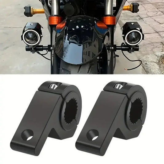Universal Tube Clamp Bracket Kit – LED Light Bar Mount No-Drill 25–32mm Bars (2pcs)