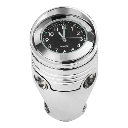 Chrome Handlebar Mount Clock — Billet Aluminum, 1-1/4" Fit