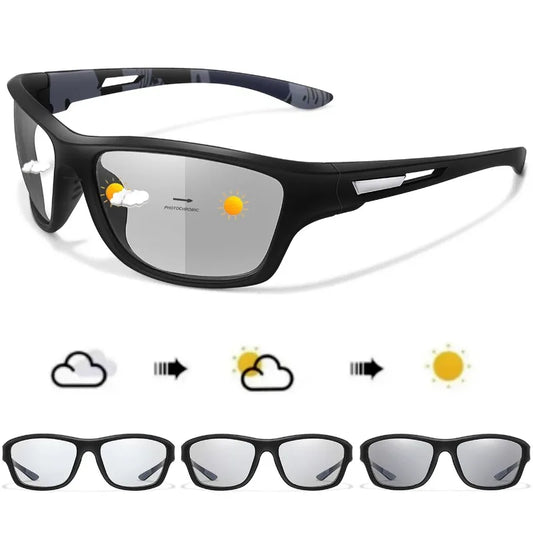 Photochromic Sport Sunglasses – UV400 Auto-Darkening Riding Eyewear