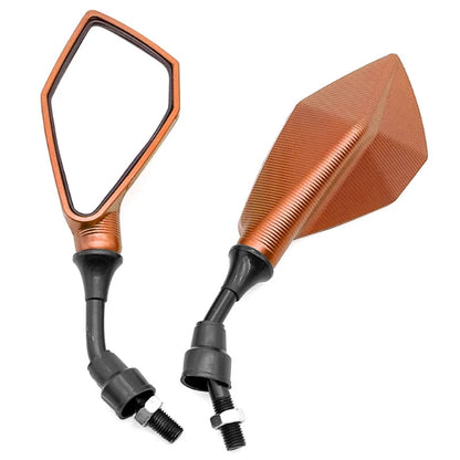 Retrovisores universais para motocicleta, grande angular, ajustáveis – 2 peças