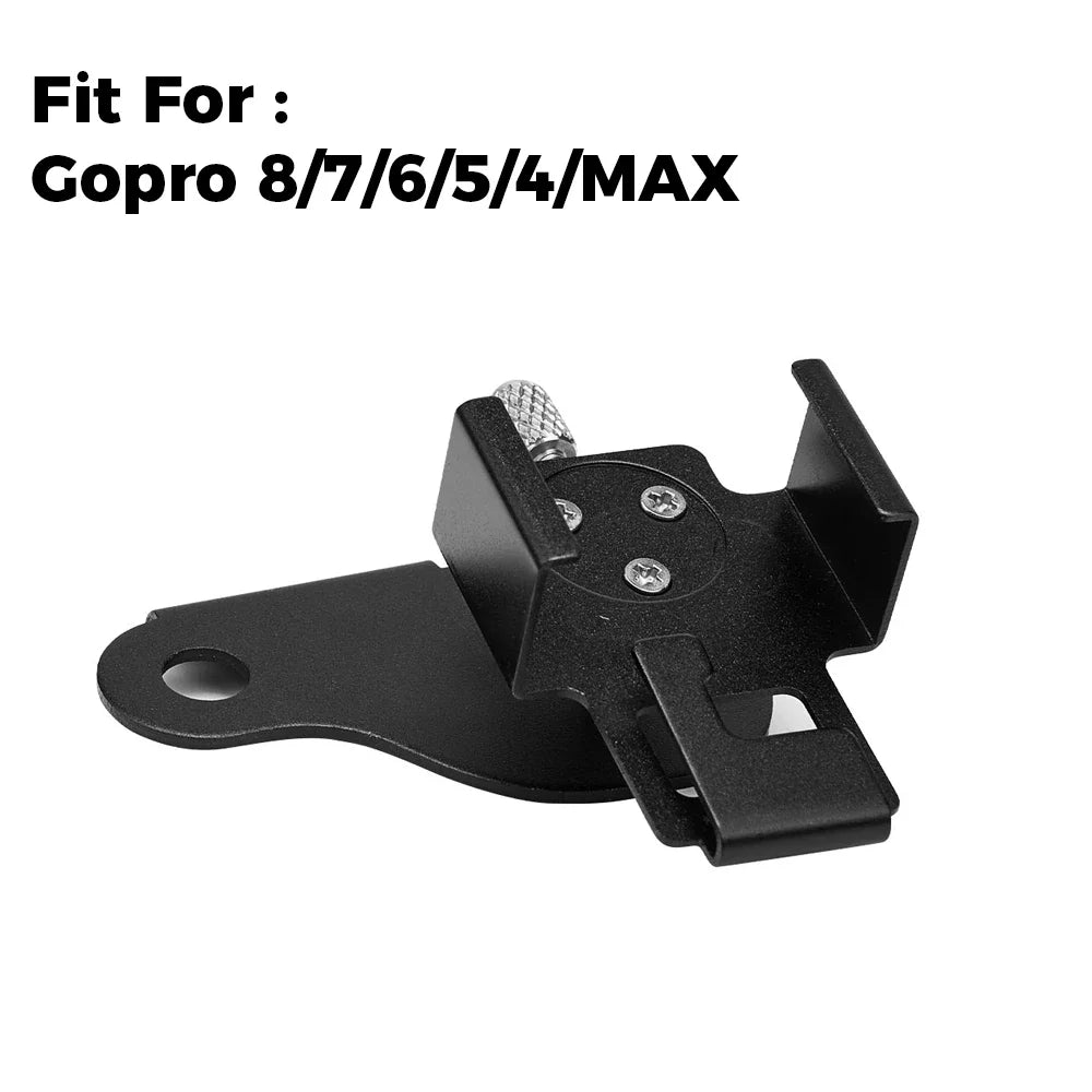 ขายึดด้านหน้าสำหรับรีโมตกล้องแอ็กชัน — อะลูมิเนียม CNC | สำหรับมอเตอร์ไซค์แอดเวนเจอร์และ GS | 2 สไตล์