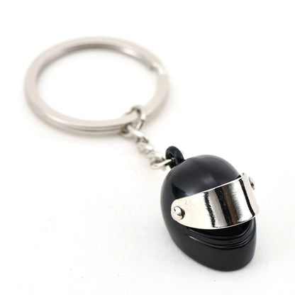 Mini Motorcycle Helmet Keychain – 3D Metal Moto Helmet Key Ring