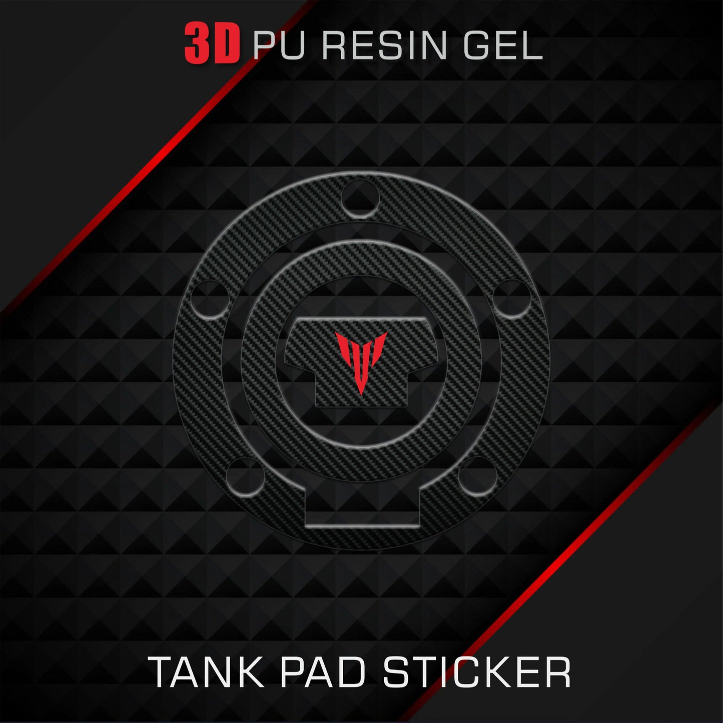 3D Carbon Fiber Motorcycle Fuel Tank Pad Protector Sticker