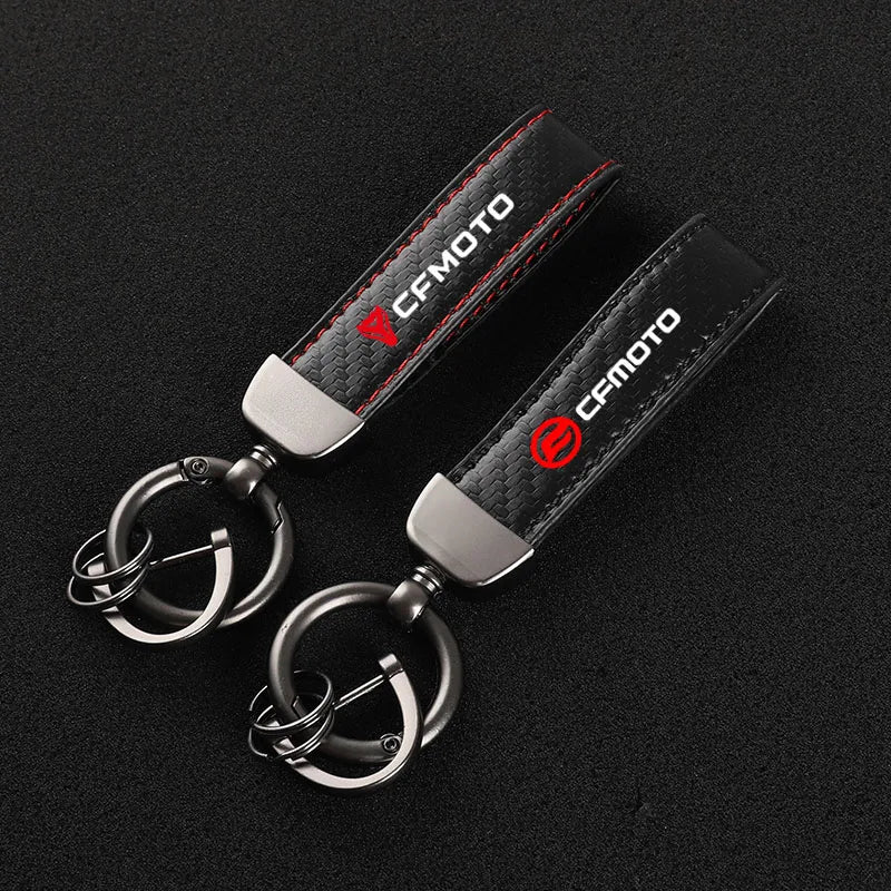 Leather Motorcycle Keychain Holder
