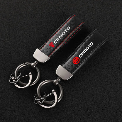 Leather Motorcycle Keychain Holder