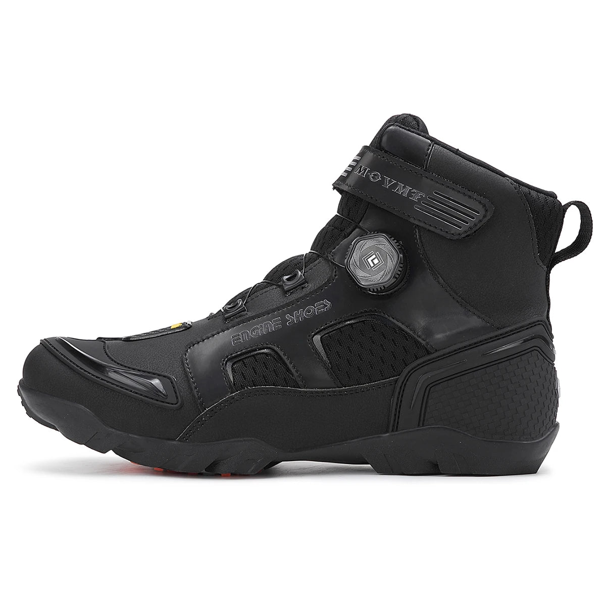 Men's Leather Motorcycle Ankle Boots – Breathable Anti-Slip Windproof Riding Shoes