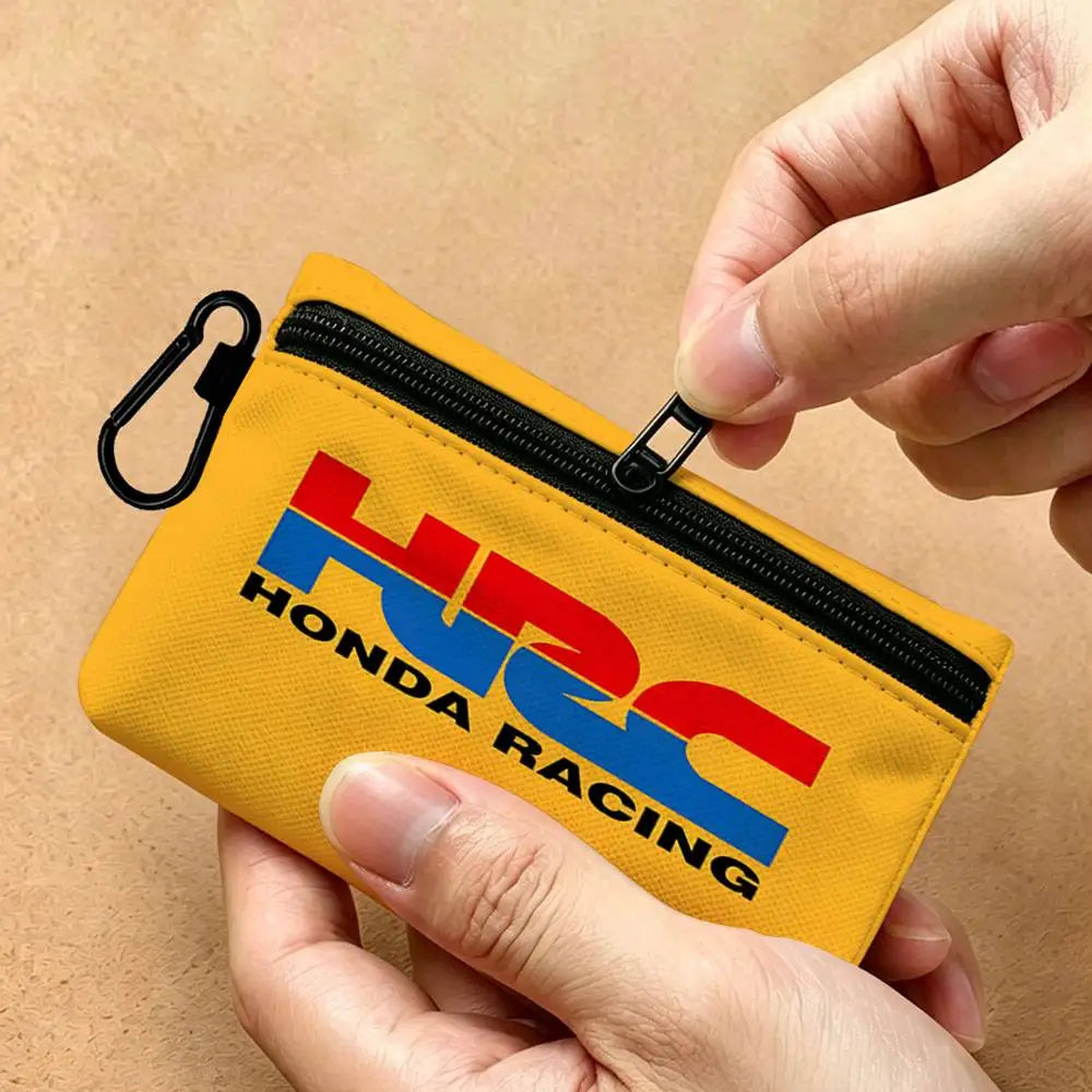 Mini Oxford Zipper Coin Purse with Carabiner – Water-Resistant Pouch