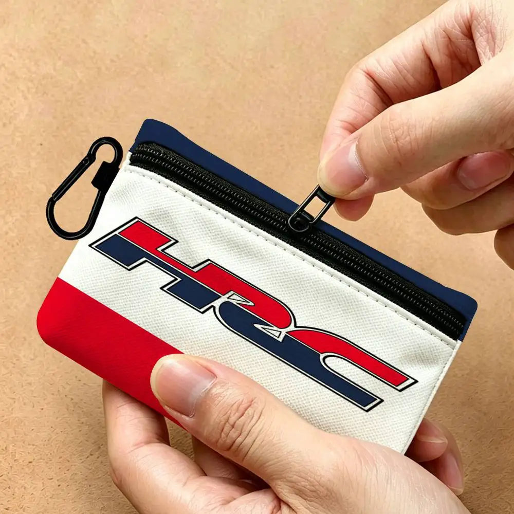 Mini Oxford Zipper Coin Purse with Carabiner – Water-Resistant Pouch