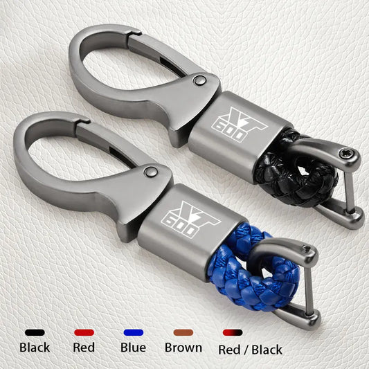 Motorcycle Keychain – Laser Engraved Aluminum Alloy & Leather Rope