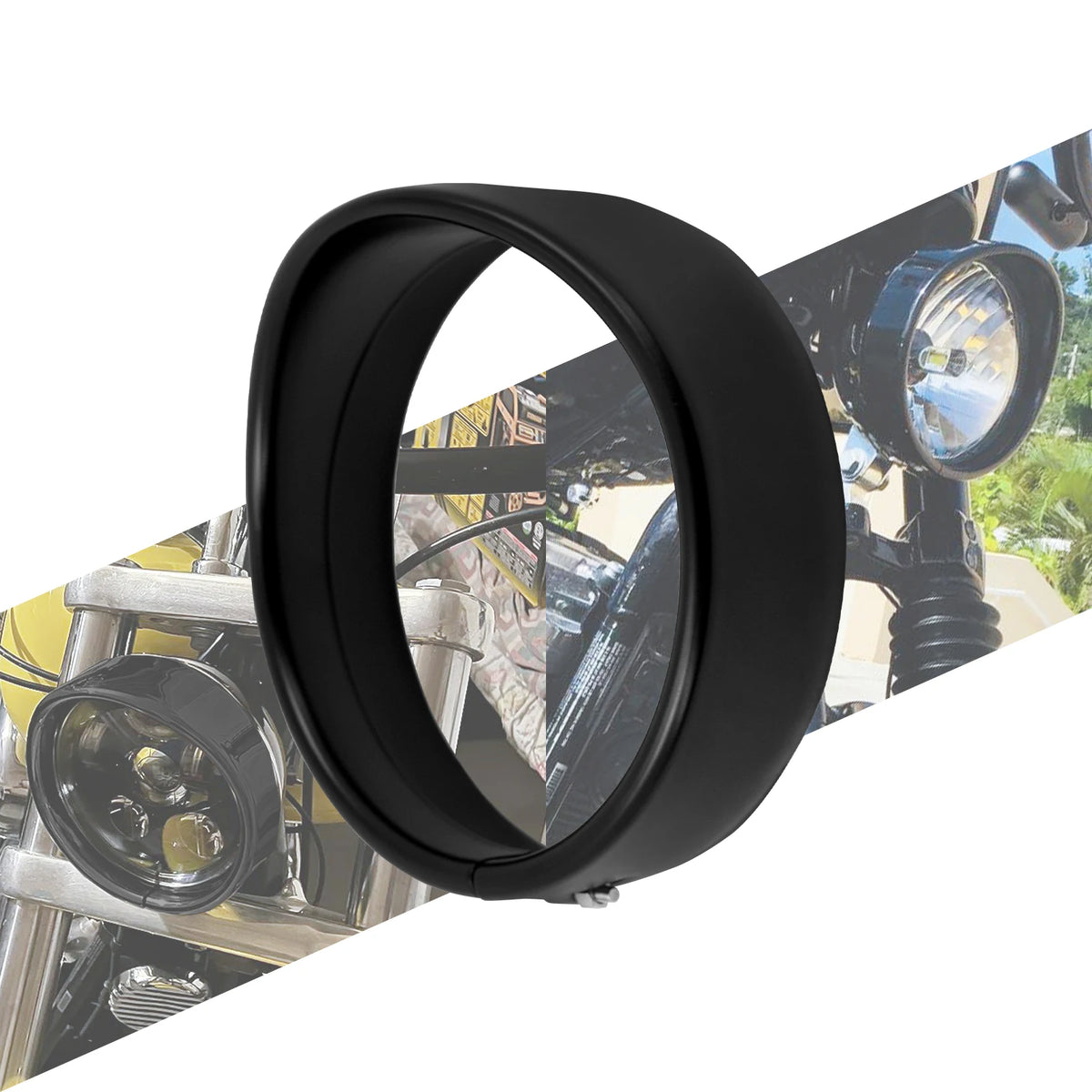 5.75" Headlight Trim Ring Bezel – Cruiser & Touring Visor Cover
