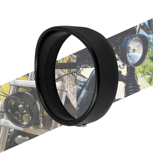 5.75" Headlight Trim Ring Bezel – Cruiser & Touring Visor Cover