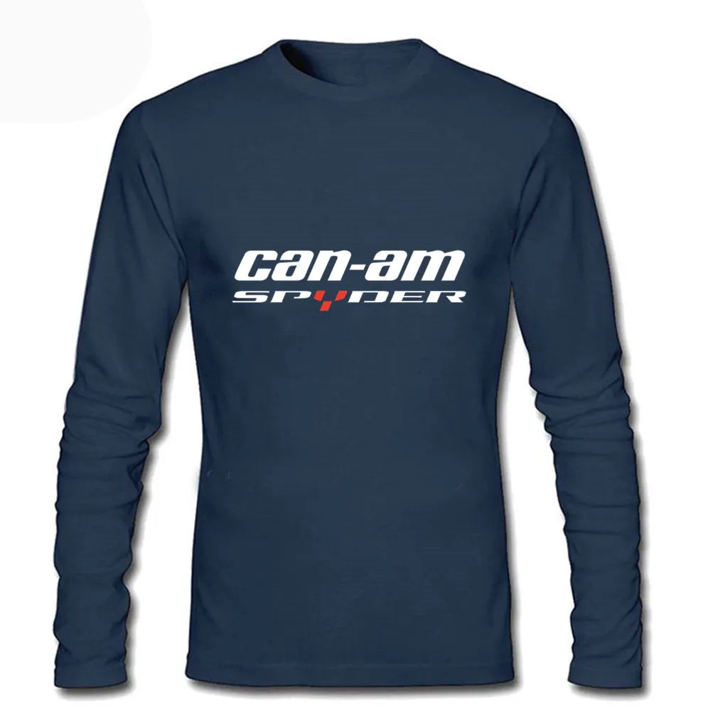 Maglietta grafica da uomo a maniche lunghe per motocicletta – T-shirt in cotone per motociclisti