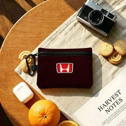 Mini Oxford Zipper Pouch with Carabiner – Keys, Coins & Cards